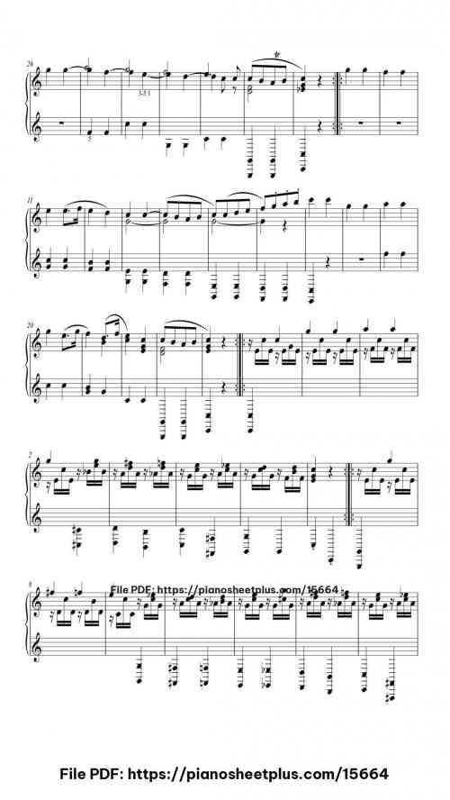 12 Variations on "Ah, vous dirai-je, Maman" in C Major, K. 265/300e by Wolfgang Amadeus Mozart Level Mid-Advanced 19 12 Variations on "Ah, vous dirai-je, Maman" in C Major, K. 265/300e piano sheet music free pdf