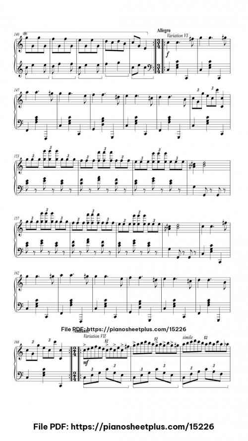 12 Variations on "Ah! Vous dirai-je, maman", K. 265/300e by Wolfgang Amadeus Mozart LevelMid-Advanced 13 12 Variations on "Ah! Vous dirai-je, maman", K. 265/300e piano sheet music free pdf