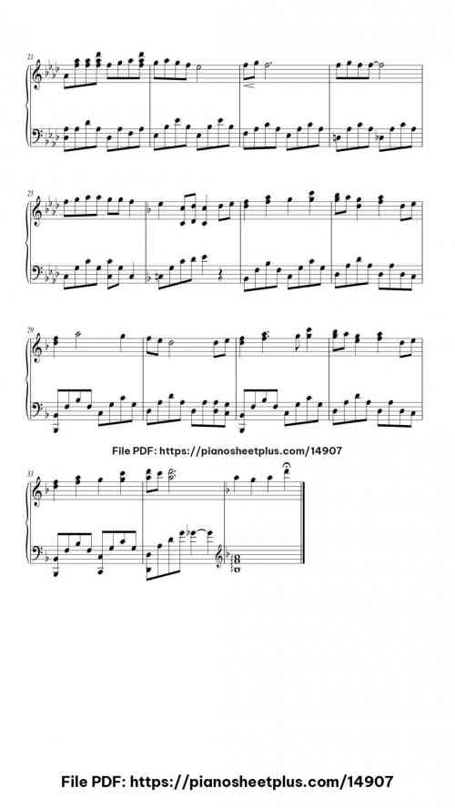 14th Melody by Kaoru Wada LevelBeginner 4 14th Melody piano sheet music free pdf