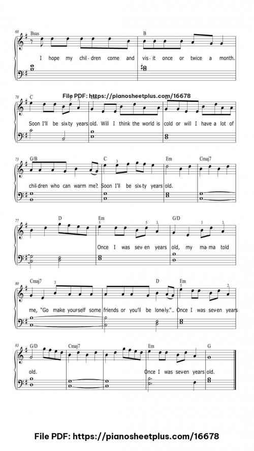 7 Years by Lukas Graham Level Intermediate 10 7 Years piano sheet music free pdf