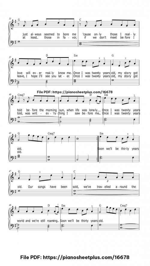 7 Years by Lukas Graham Level Intermediate 8 7 Years piano sheet music free pdf