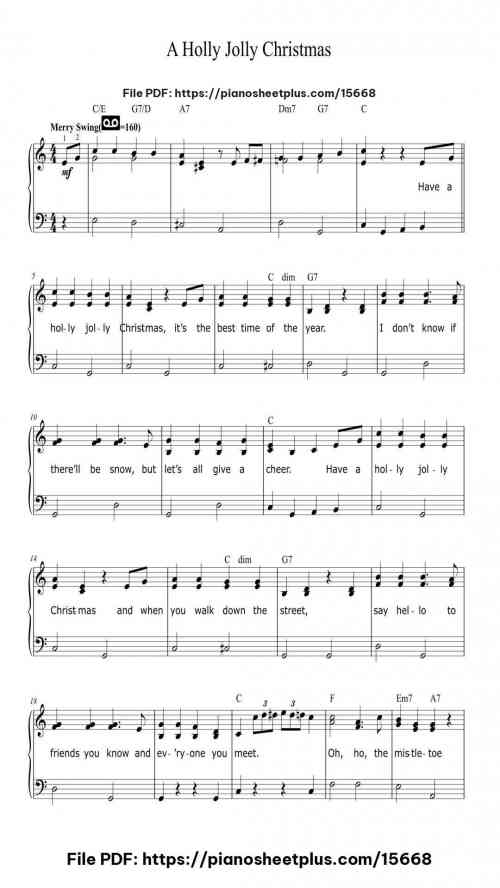 A Holly Jolly Christmas by Johnny Marks Level Intermediate 5 A Holly Jolly Christmas by Johnny Marks Level Intermediate