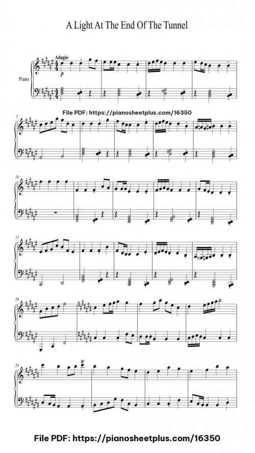 A Light At The End Of The Tunnel by Coraline Hippensteel Level Intermediate 3 A Light At The End Of The Tunnel piano sheet music free pdf