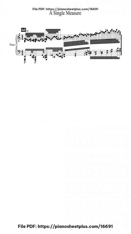 A Single Measure by Andrew Storey Level Intermediate 2 A Single Measure piano sheet music free pdf