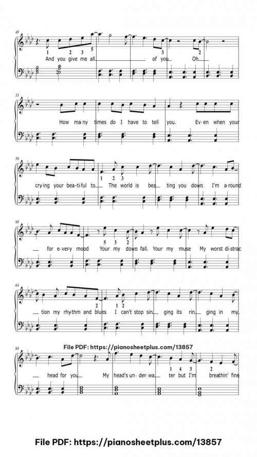 All Of Me - Piano Music Score PDF – Free Download 9 All Of Me piano sheet music free pdf