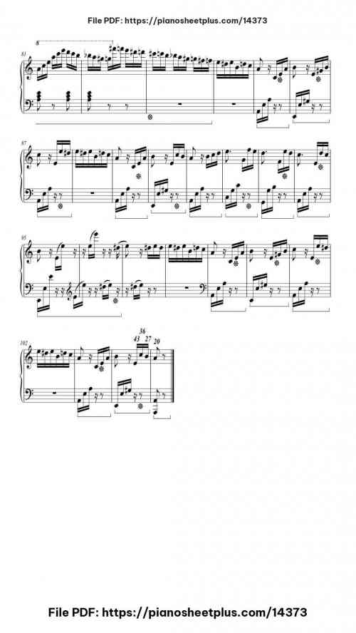 Bagatelle No. 25 in A Minor, WoO 59 "Für Elise" - Download Piano Sheet Music – Free PDF 6 Bagatelle No. 25 in A Minor, WoO 59 "Für Elise" piano sheet music free pdf