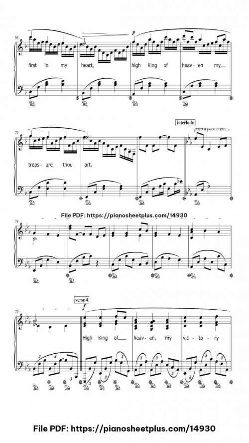 Be Thou My Vision by Ancient Irish Melody Level Advanced 10 Be Thou My Vision piano sheet music free pdf