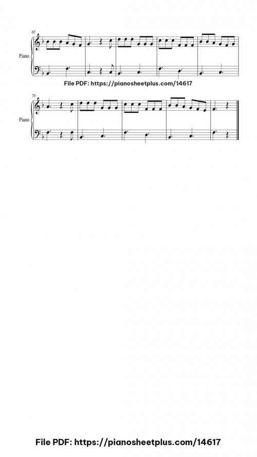 Beim Sommerfest auf der Wiese - Free Piano Music Sheets for Practice (PDF) 6 Beim Sommerfest auf der Wiese piano sheet music free pdf