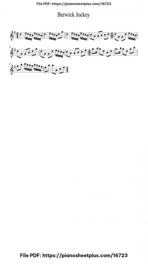 Berwick Jockey by Judoraft Level Easy 2 Berwick Jockey piano sheet music free pdf