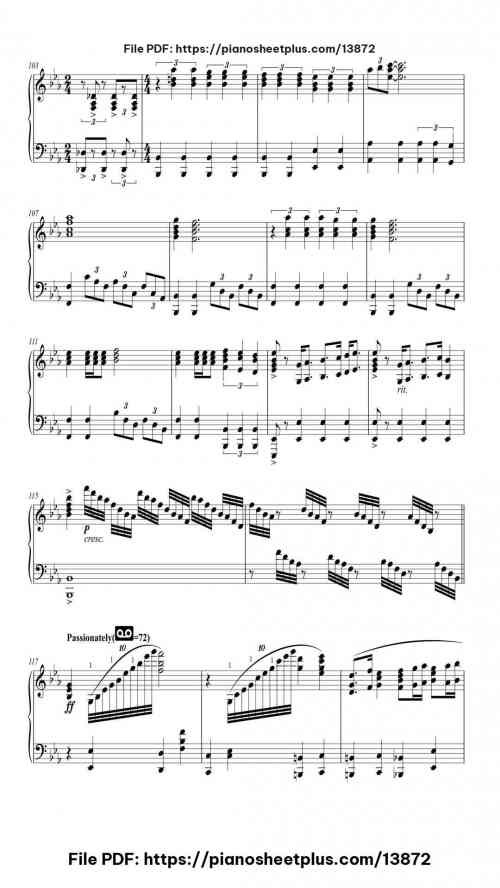 Bohemian Rhapsody (Classical version) - Free Piano Sheet Music for Solo (PDF) 13 Bohemian Rhapsody (Classical version) piano sheet music free pdf