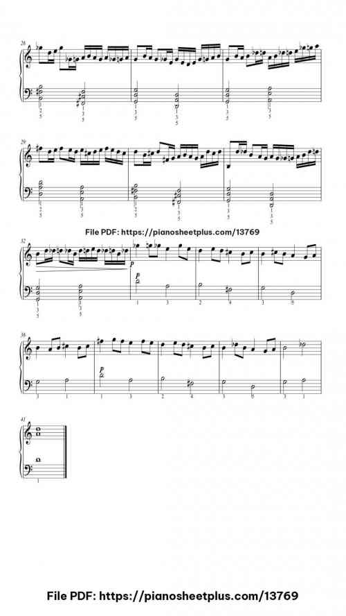 Canon in D – Johann Pachelbel - Free Piano Sheet Music PDF 4 Canon in D – Johann Pachelbel piano sheet music free pdf