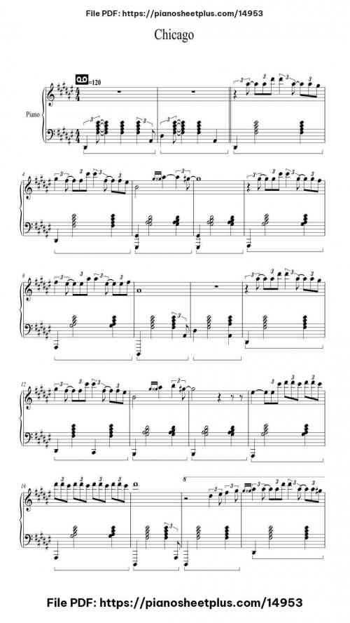 Chicago by Sofiane Pamart Level Advanced 7 Chicago piano sheet music free pdf