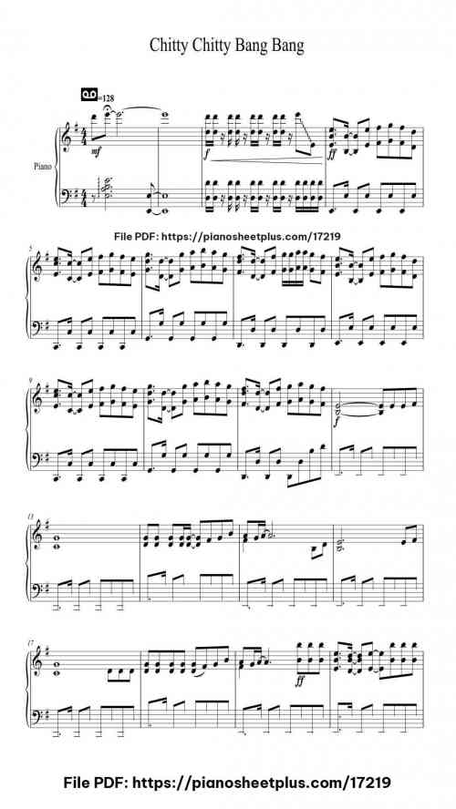 Chitty Chitty Bang Bang by QUEENDOM Level Intermediate 6 Chitty Chitty Bang Bang piano sheet music free pdf