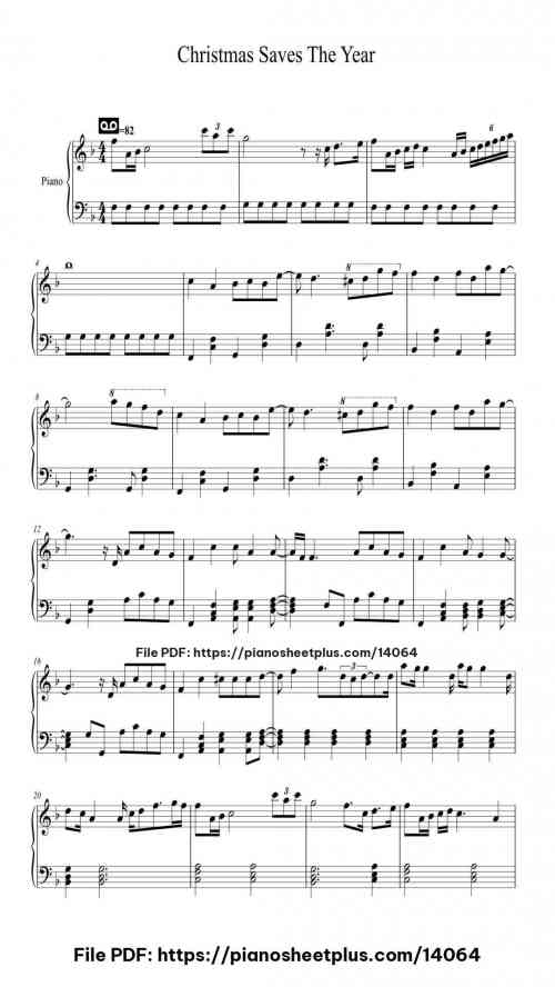 Christmas Saves The Year - Free Piano Notation Sheet (PDF) 3 Christmas Saves The Year – Free Piano Notation Sheet (PDF)