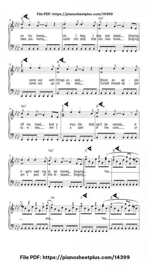 Clocks - Coldplay - Download Free Piano Sheet Music in PDF 7 Clocks - Coldplay piano sheet music free pdf