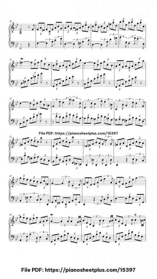 Corrente – Partita No. 1 in Bb, BWV 825 by Johann Sebastian Bach Level Intermediate 5 Corrente – Partita No. 1 in Bb, BWV 825 piano sheet music free pdf