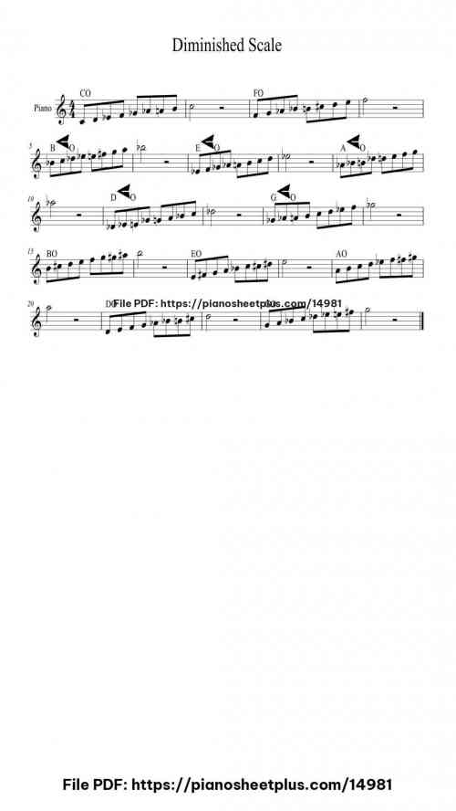 Diminished Scale by - Level Easy 16 Diminished Scale by – Level Easy