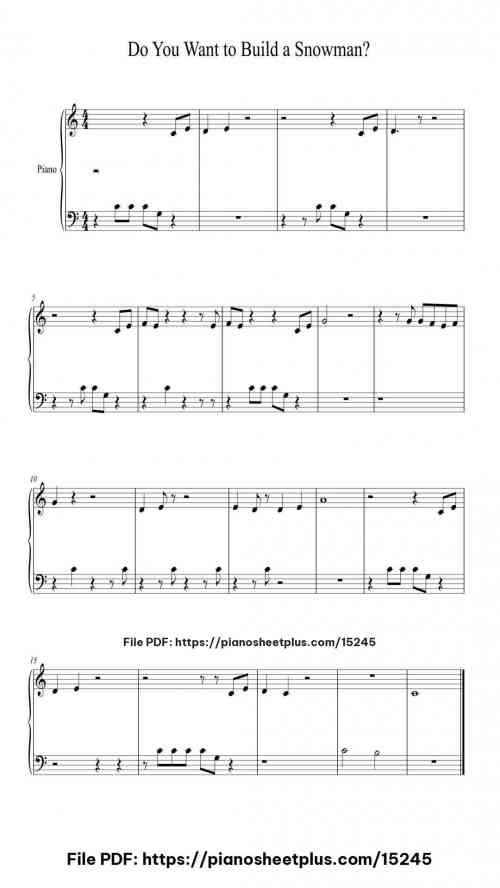 Do You Want to Build a Snowman? by Kristen Anderson-Lopez/Robert Lopez Level Easy 2 Do You Want to Build a Snowman? piano sheet music free pdf