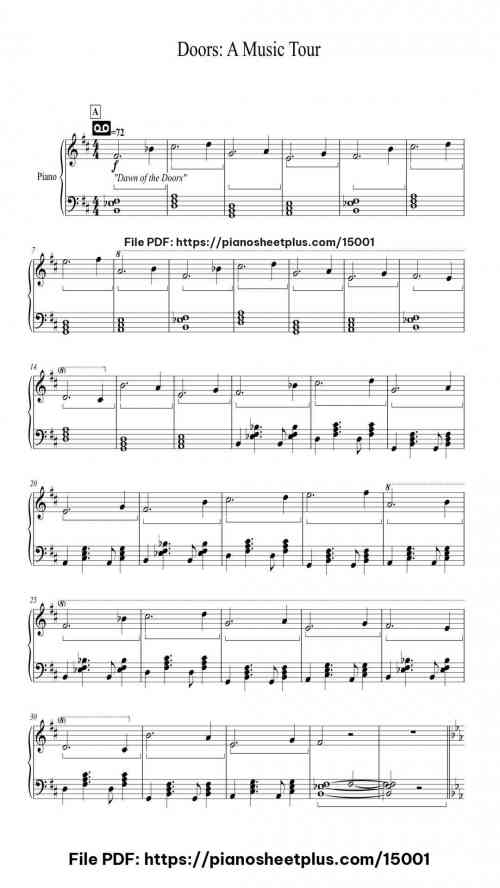 Doors: A Music Tour by LSPLASH Level Intermediate 11 Doors: A Music Tour piano sheet music free pdf