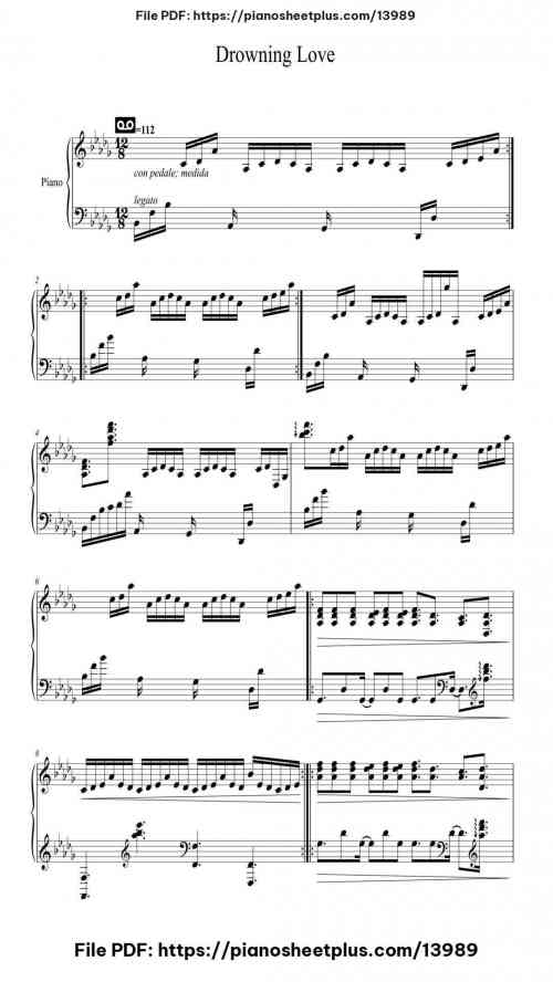 Drowning Love - Free PDF Piano Score Download 4 Drowning Love piano sheet music free pdf