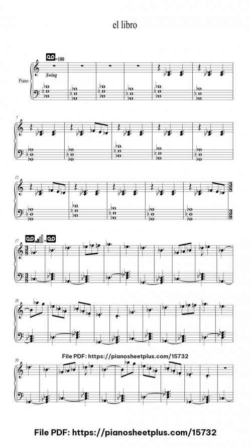 el libro by Marcus M Level Mid-Advanced 7 el libro piano sheet music free pdf