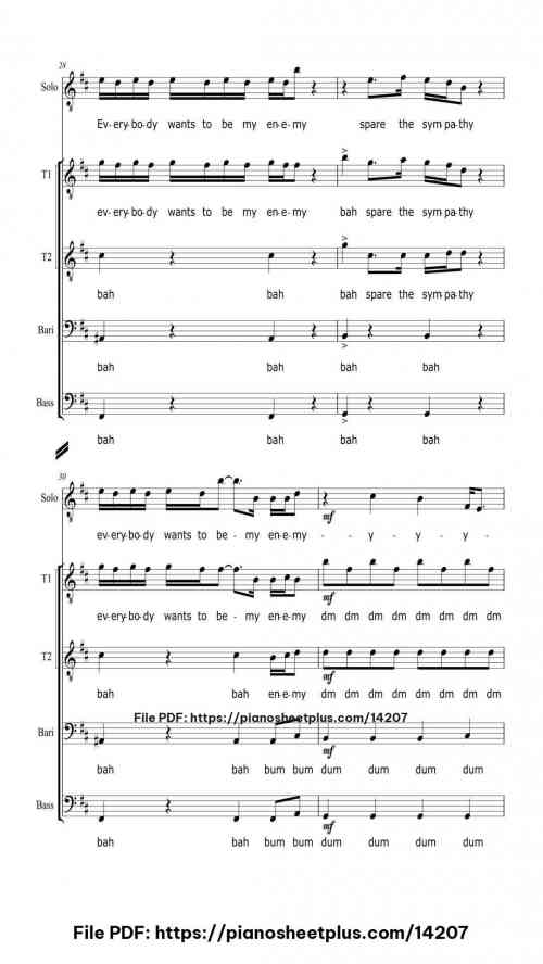 Enemy - Download Piano Sheet Music PDF (Free) 23 Enemy piano sheet music free pdf