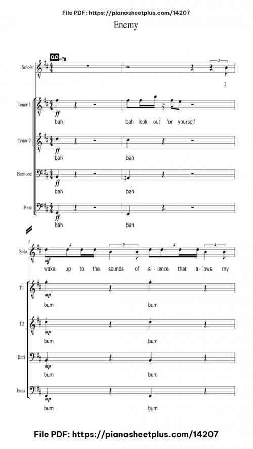 Enemy - Download Piano Sheet Music PDF (Free) 13 Enemy – Download Piano Sheet Music PDF (Free)