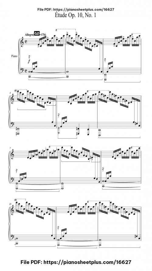 Étude Op. 10, No. 1 in C Major by Frédéric Chopin Level Intermediate 12 Étude Op. 10, No. 1 in C Major by Frédéric Chopin Level Intermediate