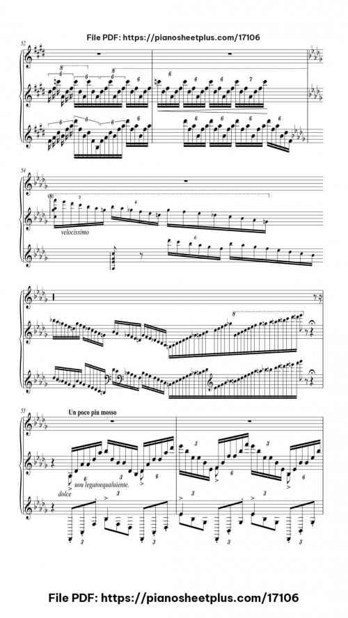 Études d'exécution transcendante, S. 144: No. 3 "Un sospiro" by Franz Liszt Level Mastery 33 Études d'exécution transcendante, S. 144: No. 3 "Un sospiro" piano sheet music free pdf