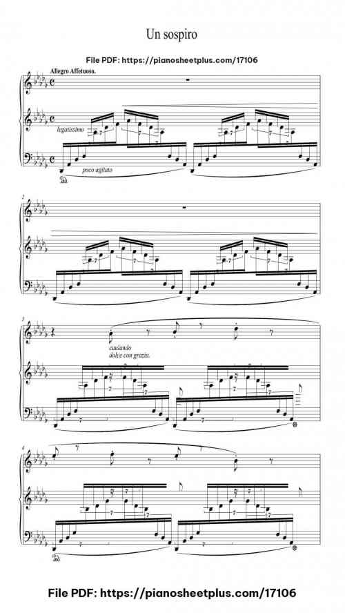 Études d'exécution transcendante, S. 144: No. 3 "Un sospiro" by Franz Liszt Level Mastery 54 Études d’exécution transcendante, S. 144: No. 3 “Un sospiro” by Franz Liszt Level Mastery
