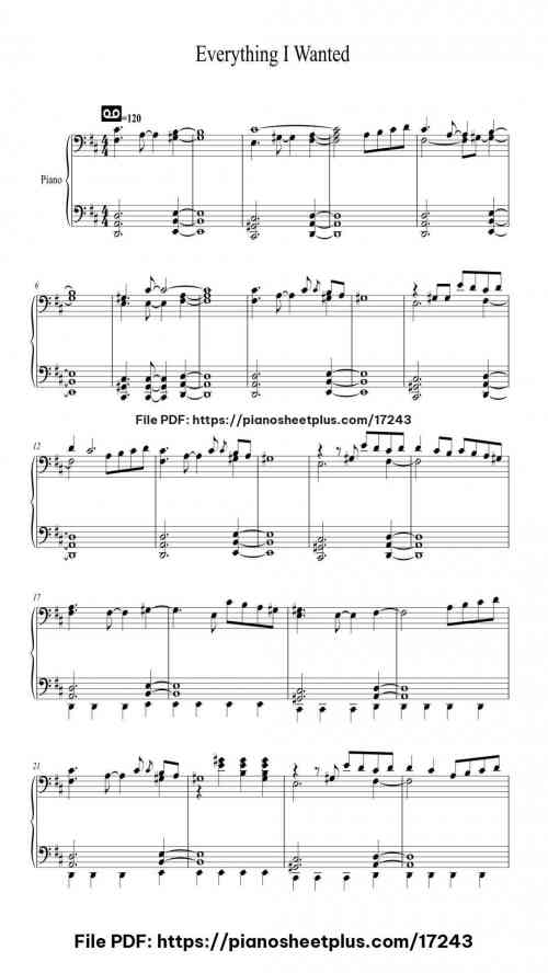 Everything I Wanted by Billie Eilish Level Mid-Advanced 6 Everything I Wanted by Billie Eilish Level Mid-Advanced