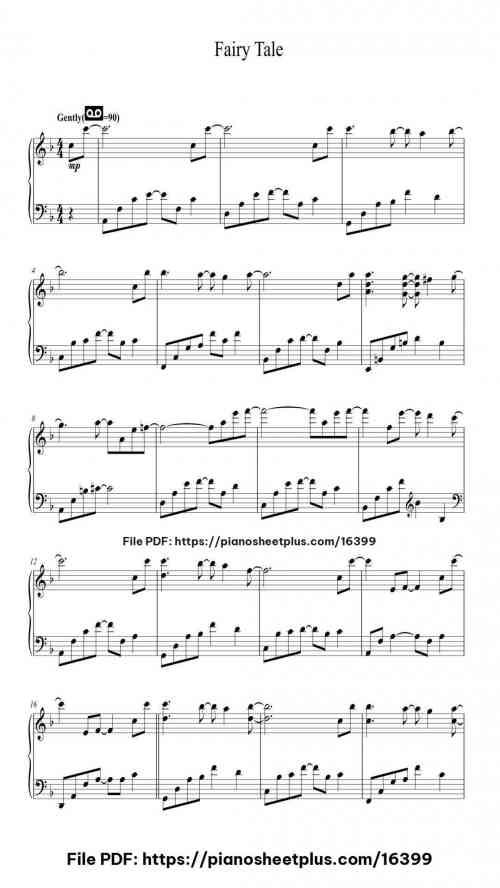 Fairy Tale by Yiruma Level Beginner 8 Fairy Tale by Yiruma Level Beginner