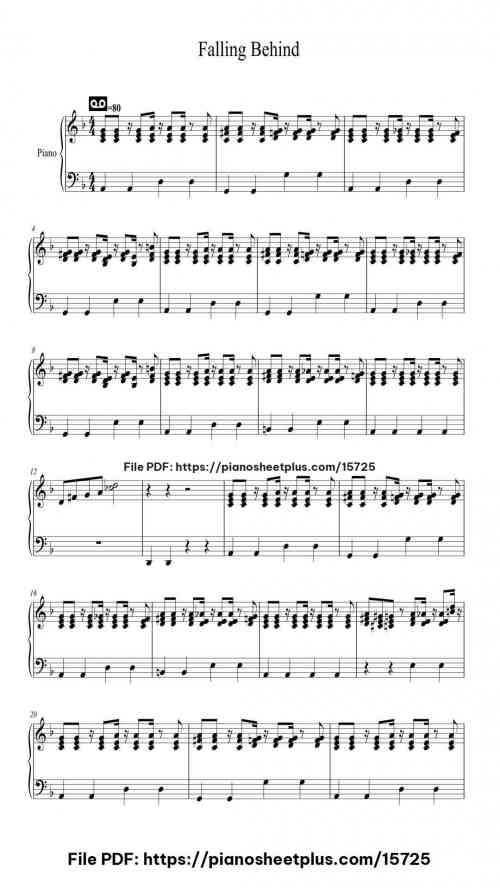 Falling Behind by Laufey Level Intermediate 4 Falling Behind piano sheet music free pdf