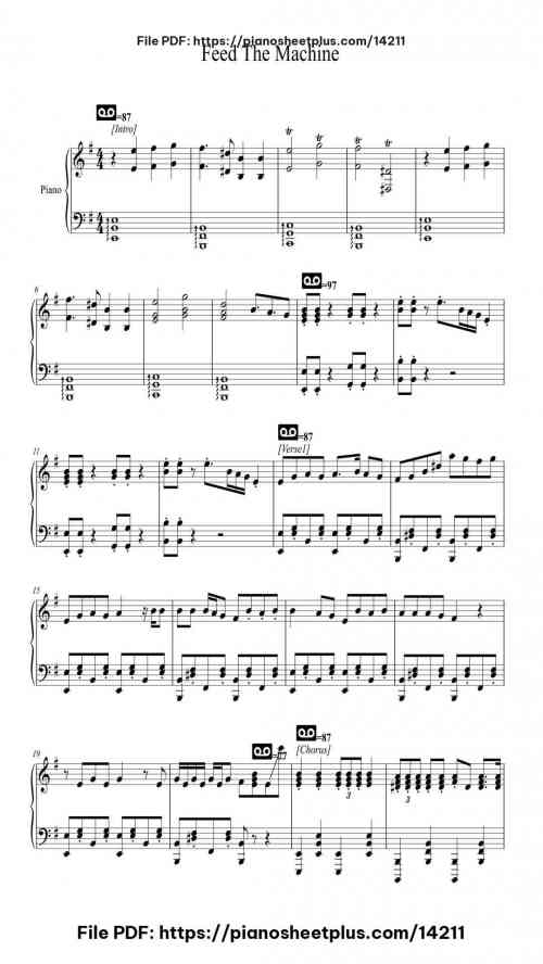 Feed The Machine - Free Piano Sheet Music PDF 4 Feed The Machine piano sheet music free pdf