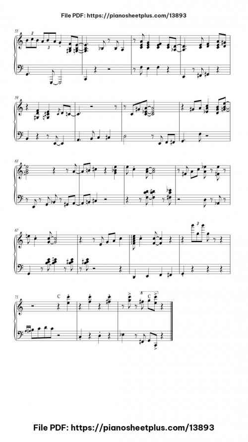 Fly Me to the Moon - Free PDF Piano Score Download 6 Fly Me to the Moon piano sheet music free pdf