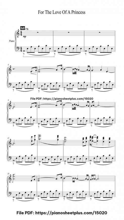 For The Love Of A Princess from Braveheart by James Horner Level Mid-Advanced 3 For The Love Of A Princess from Braveheart by James Horner Level Mid-Advanced