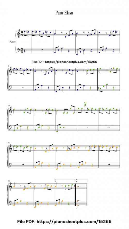 Für Elise by Ludwig van Beethoven Level Beginner 14 Für Elise by Ludwig van Beethoven Level Beginner