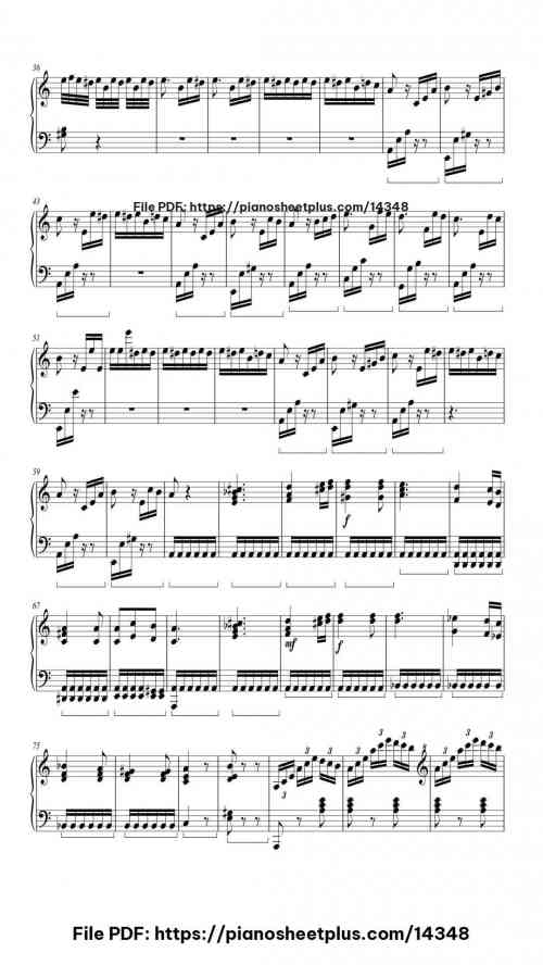 Für Elise, WoO 59 - Free Piano Sheet Music You Can Print (PDF) 5 Für Elise, WoO 59 piano sheet music free pdf