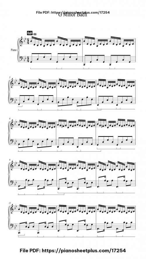 G Minor Bach by Johann Sebastian Bach Level Intermediate 14 G Minor Bach by Johann Sebastian Bach Level Intermediate