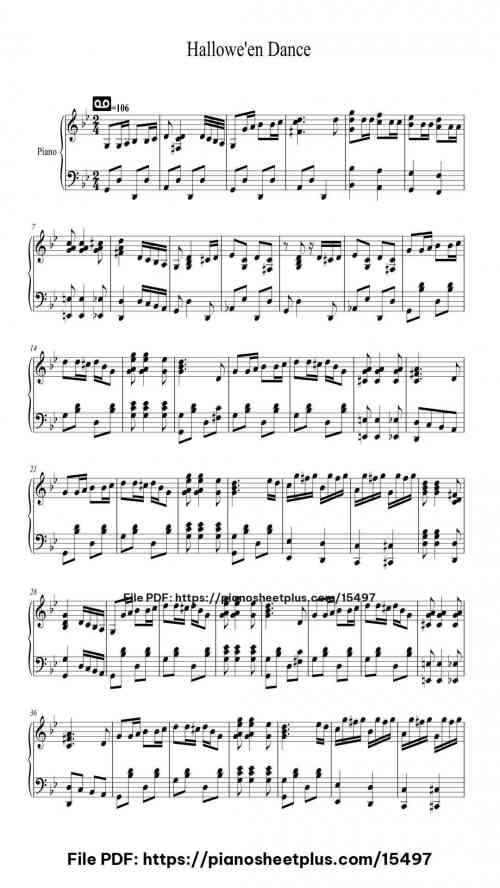 Hallowe'en Dance by Hans Engelmann Level Intermediate 4 Hallowe'en Dance piano sheet music free pdf