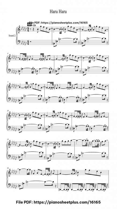 Haru Haru by Big Bang Level Intermediate 10 Haru Haru piano sheet music free pdf
