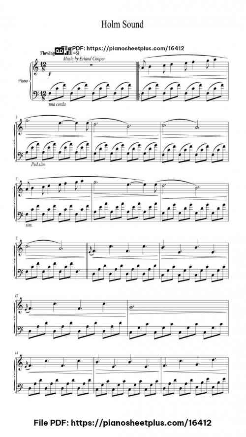 Holm Sound by Erland Cooper Level Beginner 3 Holm Sound piano sheet music free pdf