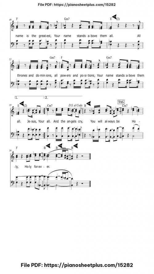 Holy Forever by Chris Tomlin Level Beginner 8 Holy Forever piano sheet music free pdf