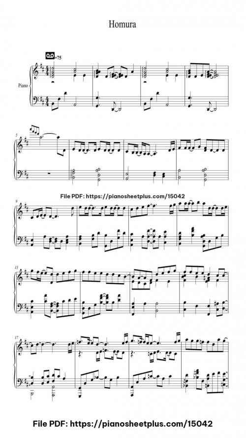 Homura by LiSA Level Intermediate 6 Homura piano sheet music free pdf