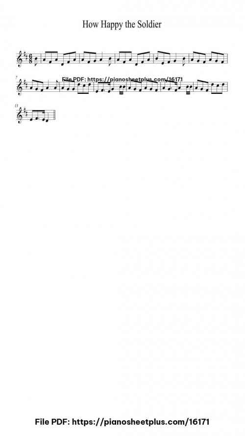 How Happy the Soldier by Bobsleightymb Level Easy 2 How Happy the Soldier piano sheet music free pdf
