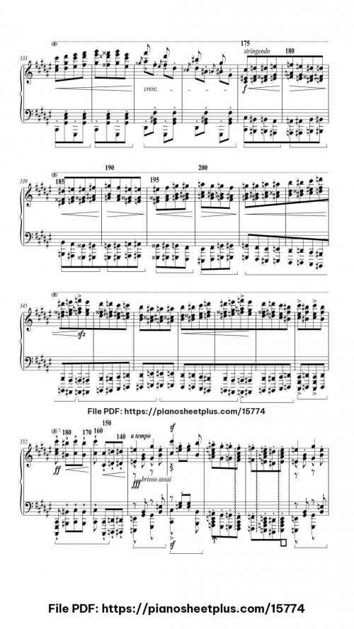 Hungarian Rhapsody No. 2 in C-sharp Minor, S.244/2 by Franz Liszt Level Professional 37 Hungarian Rhapsody No. 2 in C-sharp Minor, S.244/2 piano sheet music free pdf