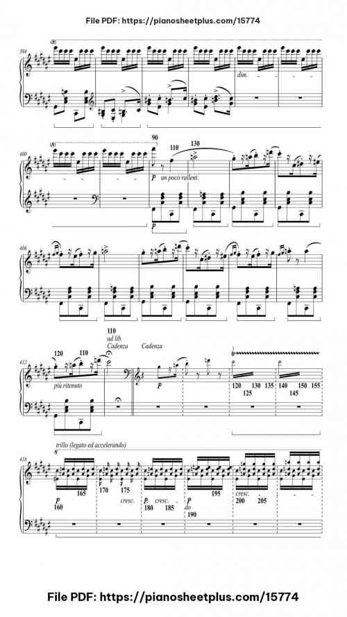 Hungarian Rhapsody No. 2 in C-sharp Minor, S.244/2 by Franz Liszt Level Professional 40 Hungarian Rhapsody No. 2 in C-sharp Minor, S.244/2 piano sheet music free pdf
