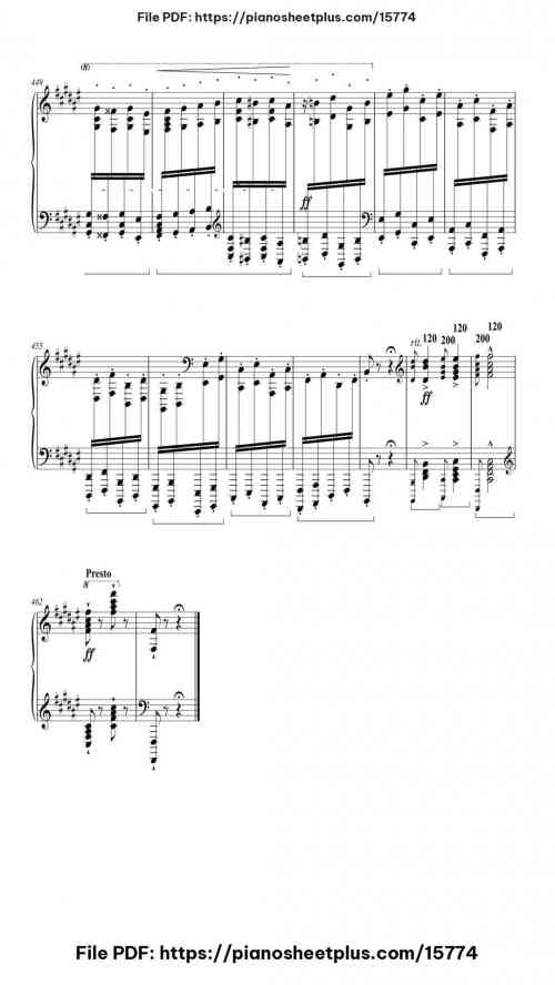 Hungarian Rhapsody No. 2 in C-sharp Minor, S.244/2 by Franz Liszt Level Professional 42 Hungarian Rhapsody No. 2 in C-sharp Minor, S.244/2 piano sheet music free pdf