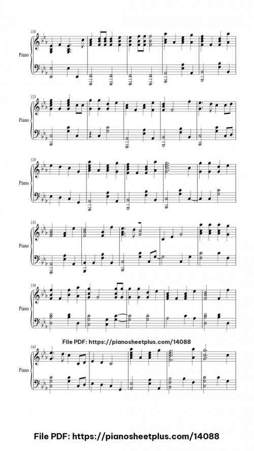 Hymn for the Weekend - Free Digital Piano Sheet (PDF) 12 Hymn for the Weekend piano sheet music free pdf