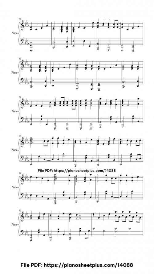 Hymn for the Weekend - Free Digital Piano Sheet (PDF) 10 Hymn for the Weekend piano sheet music free pdf